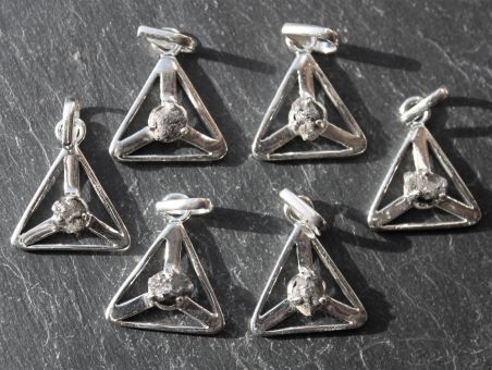 Diamant Kristall Anhänger 925er Silber 