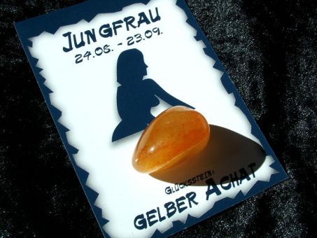 Glücksstein - Jungfrau - Gelber Achat 