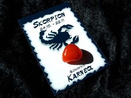 Glücksstein - Skorpion - Karneol 