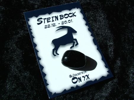 Glücksstein - Steinbock - Onyx 