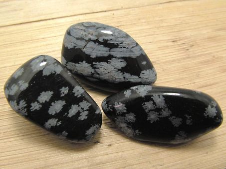 Obsidian (Schneeflocken) Trommelstein 