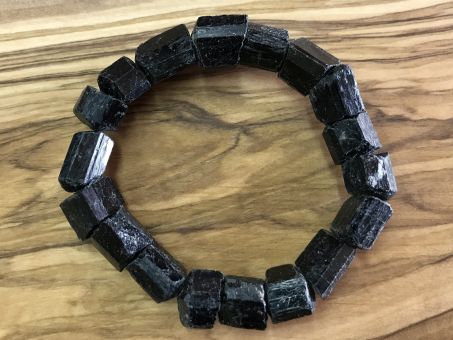 Turmalin schwarz Armband aus Kristallen 
