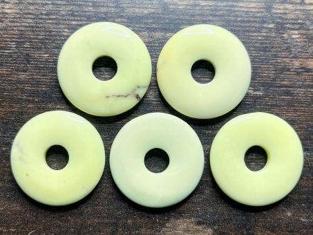 Zitronenmagnesit / Zitronenchrysopras Donut 3 cm 